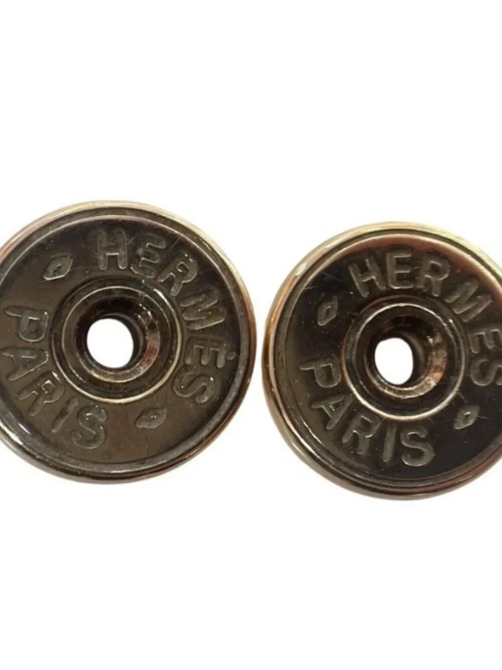 Hermes Mini H Pop Earrings Black and Gold